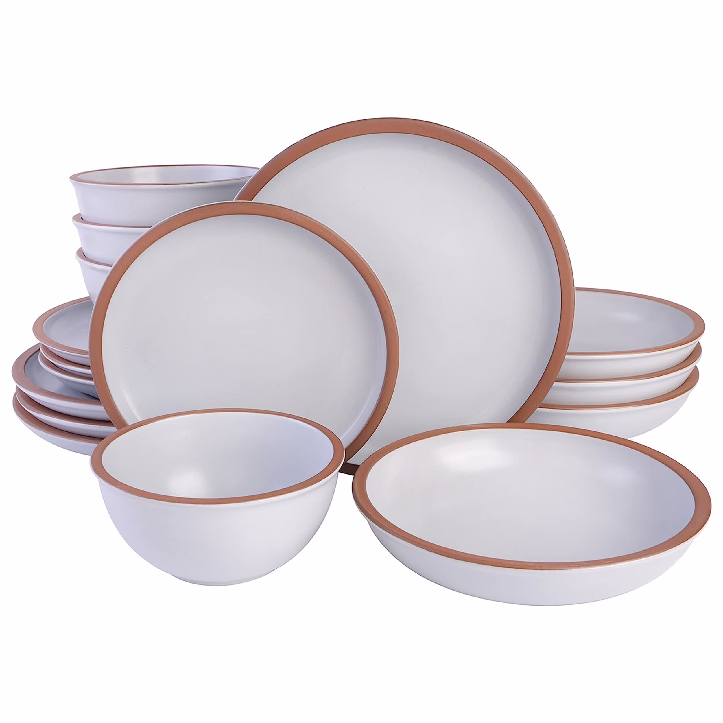 Sora Matte Ceramic 16-Piece Dinnerware Set